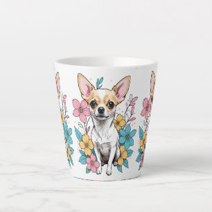Tasse Latte Chihuahua du printemps