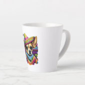 Tasse Latte Chihuahua Mexique Cinco de Mayo Funny Chien (Angle droit)