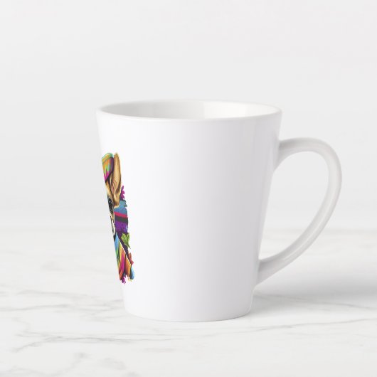 Tasse Latte Chihuahua Mexique Cinco de Mayo Funny Chien (Droite)