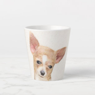 Tasse Latte Chihuahua Peinture - Cute Original Chien Art