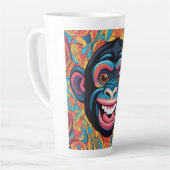 Tasse Latte Chimpanzé fou mignon (Angle gauche)