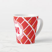 Tasse Latte CHINE Drapeau Patriotique Personnalisable Chinois (Angle droit)