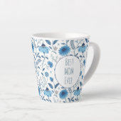 Tasse Latte Chinoiserie Blue Echinacea Pattern (Angle droit)