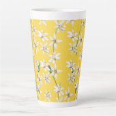Tasse Latte Chinoiserie motif de fleurs de citron d'été (Devant)