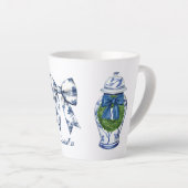 Tasse Latte Chinoiserie pot de gingembre de Noël avec bow (Angle droit)