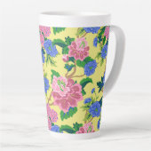 Tasse Latte Chinoiserie Preppy Floral (Angle droit)