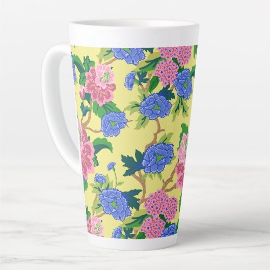 Tasse Latte Chinoiserie Preppy Floral (Angle gauche)