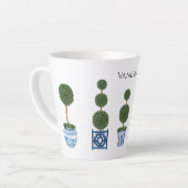 Tasse Latte Chinoiserie Topiary Tree Trio Céramique (Angle gauche)