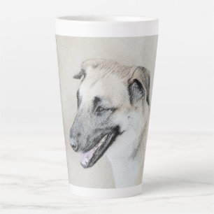 Tasse Latte Chinook (oreilles d'hélicoptère) Peinture - Chien
