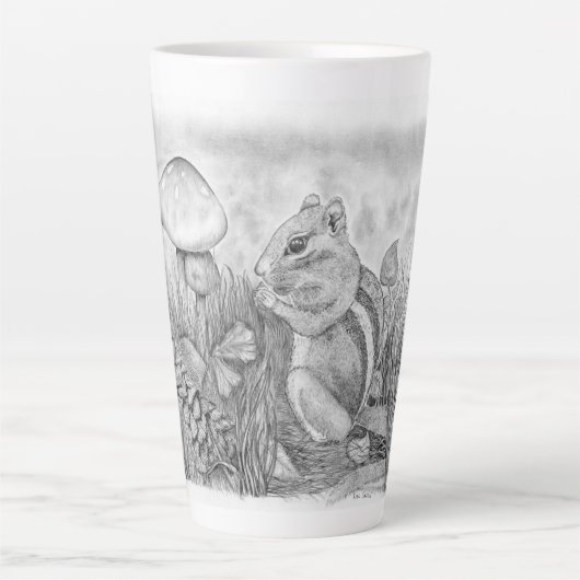 Tasse Latte Chipmunk Nibbling (Devant)