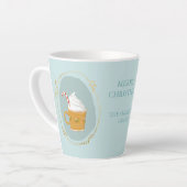 Tasse Latte Chocolat chaud de Noël aquarelle (Angle gauche)