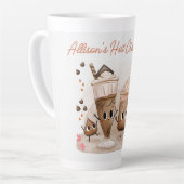 Tasse Latte Chocolat Chaud Personnalisé Mignon (Angle gauche)