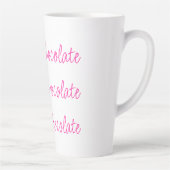 Tasse Latte Chocolat chaud Script élégant Rose chaud (Droite)