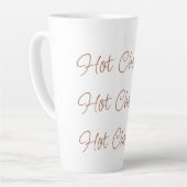 Tasse Latte Chocolat chaud | Typographie de script stylé simpl (Angle gauche)