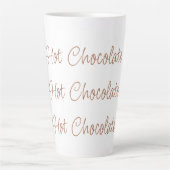 Tasse Latte Chocolat chaud | Typographie de script stylé simpl (Devant)