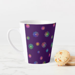 Tasse Latte Choisissez un fond personnalisé Posy 