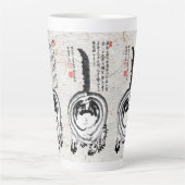 Tasse Latte Chonky rayé japonais Tabby Chat (Devant)