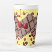 Tasse Latte Choolat & cerises avec/ Jaune (Devant)