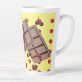 Tasse Latte Choolat & cerises avec/ Jaune (Droite)
