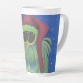 Tasse Latte Chouette adorable avec chapeau de Santa (Angle droit)