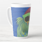Tasse Latte Chouette adorable avec chapeau de Santa (Angle gauche)