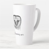 Tasse Latte Chouette avec devis (Angle droit)