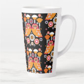 Tasse Latte Chouette d'art populaire (Droite)