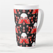 Tasse Latte Chouette d'art populaire (Angle droit)