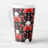 Tasse Latte Chouette d'art populaire (Angle gauche)