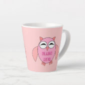 Tasse Latte Chouette de message d'amour mignonne (Angle droit)
