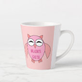 Tasse Latte Chouette de message d'amour mignonne (Droite)