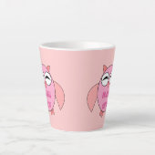 Tasse Latte Chouette de message d'amour mignonne (Devant)