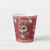 Tasse Latte Chouette d'hiver (Devant)