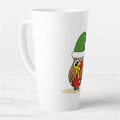 Tasse Latte Chouette elfe de Noël avec présent (Angle gauche)