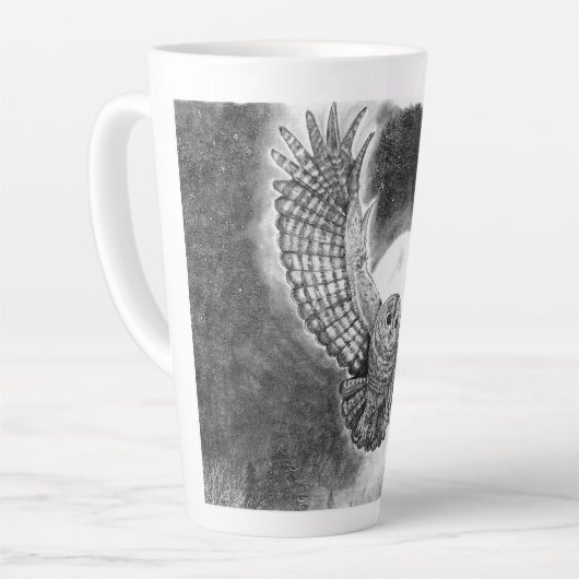 Tasse Latte Chouette en vol (Angle gauche)