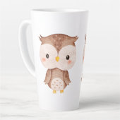 Tasse Latte Chouette mignonne (Angle gauche)