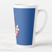 Tasse Latte Chouette mignonne avec béret rouge et boîte cardia (Droite)