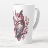 Tasse Latte Chouette rose (Angle droit)