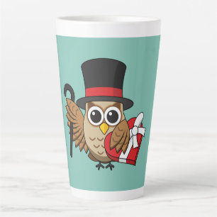 Tasse Latte Chouette sophistiquée avec boîte de chocolat cardi