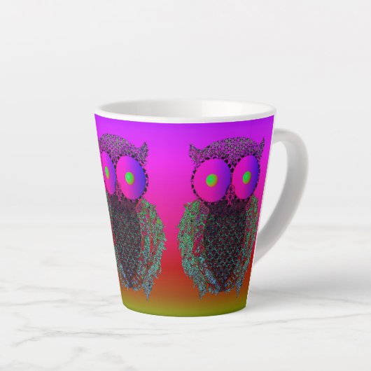 Tasse Latte chouettes ! (Angle droit)