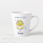 Tasse Latte Chrétien mignon "Chaleureux & Cosy en Jésus" avec  (Droite)