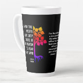 Tasse Latte Chrétien QUAND LES RACINES SONT PROFONDES Proverbe (Angle gauche)