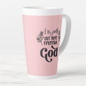 Tasse Latte Christian Dire l Faire confiance à Dieu le café (Angle droit)