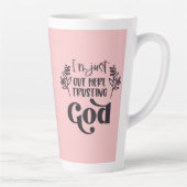 Tasse Latte Christian Dire l Faire confiance à Dieu le café (Droite)