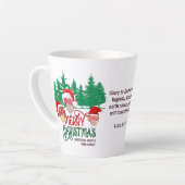 Tasse Latte Christian MERRY CHRISTMAS MUSHROOMS en forêt (Angle gauche)