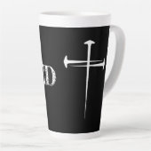 Tasse Latte Christian SAVED avec 3 Croix à ongles (Angle droit)