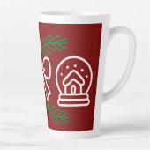 Tasse Latte Christmas Cookies & Snow Globe Festive Design (Droite)