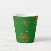 Tasse Latte Christmas Holly (Devant)