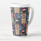 Tasse Latte Christmas Leonberger (Angle droit)