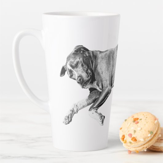 Tasse Latte Christmas Nap, Pit Mix Peace (En situation)